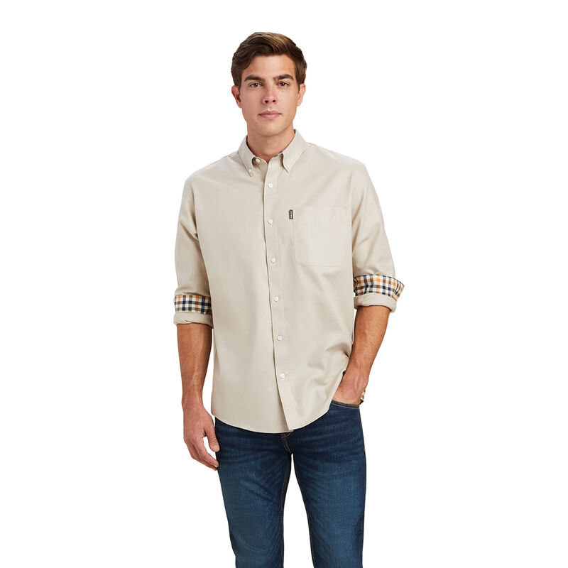 Camisas Ariat Clement Kaki Hombre - Chile 130-ILFQZK